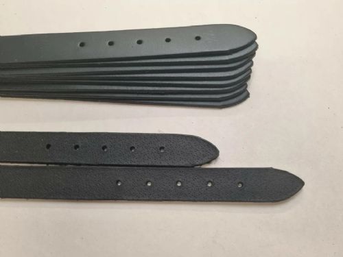 Pack of 10 Leather Straps/Collars/Choker Blanks with Holes 24 x 1 (Black)